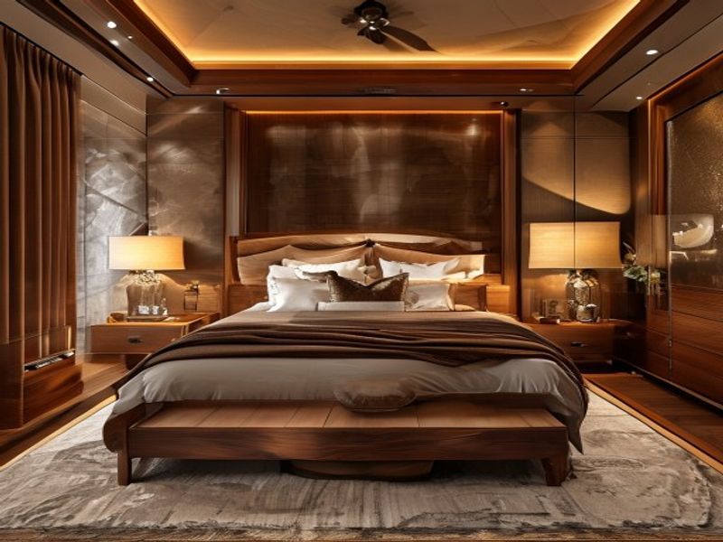 Luxury bedroom furniture beds nightstands solid wood